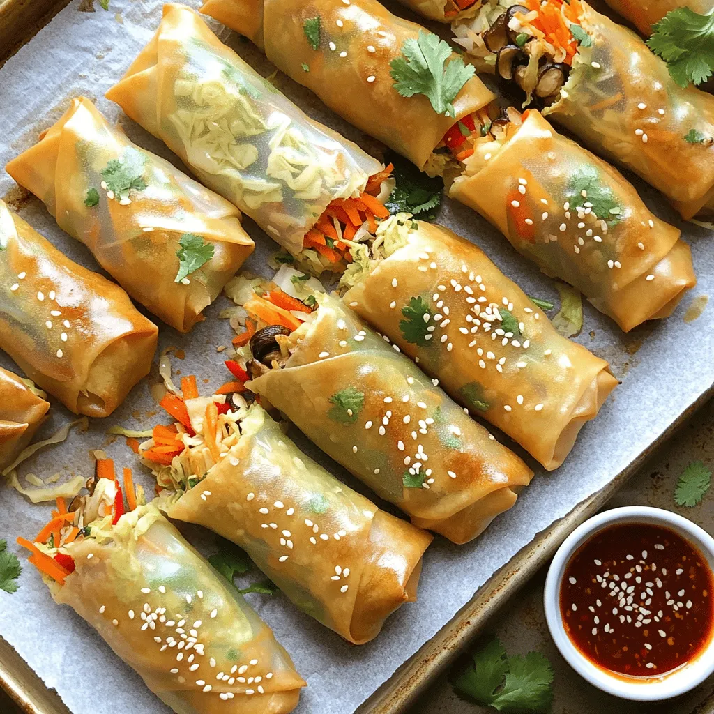 Baked Veggie Spring Rolls Knuspriges Genuss Rezept