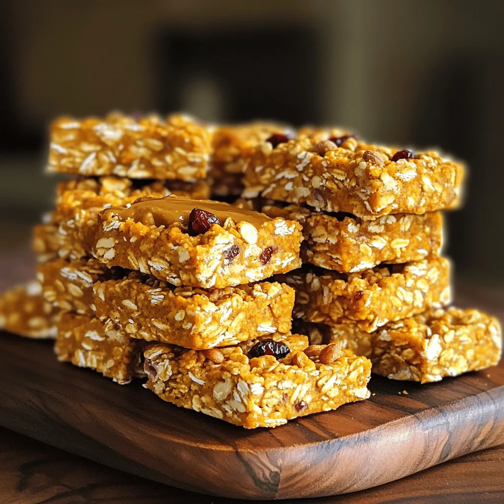 No Bake Pumpkin Spice Granola Bars Einfache Snackidee