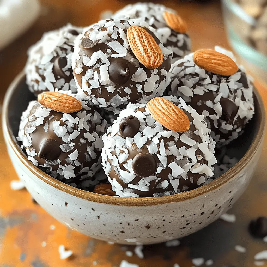 Almond Joy Energy Bites Einfache und gesunde Snacks