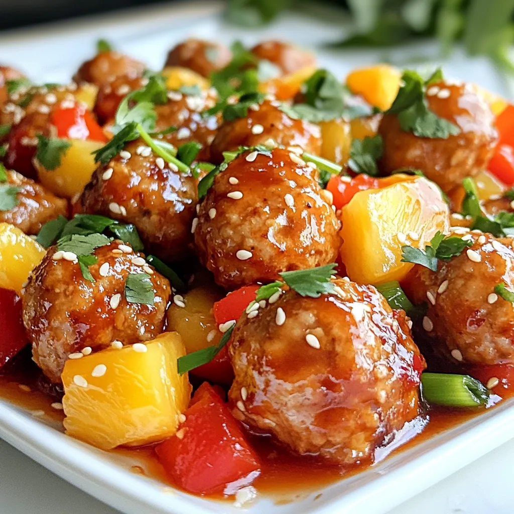 Süß-sauer Hähnchenfleischbällchen einfach zubereiten