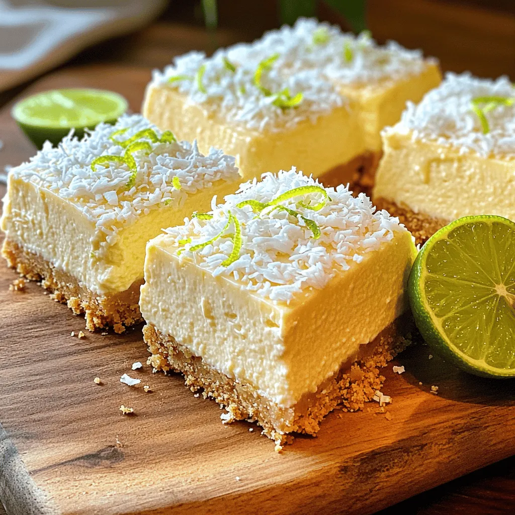 Cremige Kokos-Limetten-Käsekuchen-Riegel Lecker genießen