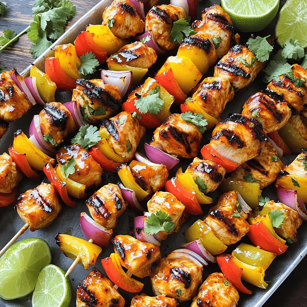 Sweet Chili Lime Grilled Chicken Kebabs Genial Grillen