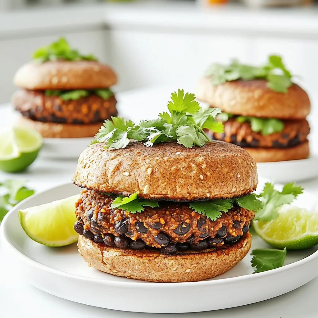 Spicy Chipotle Black Bean Burgers Lecker und Einfach