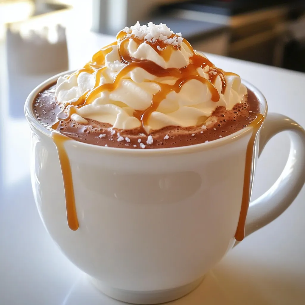 Warm Salted Caramel Hot Chocolate Köstlicher Genuss