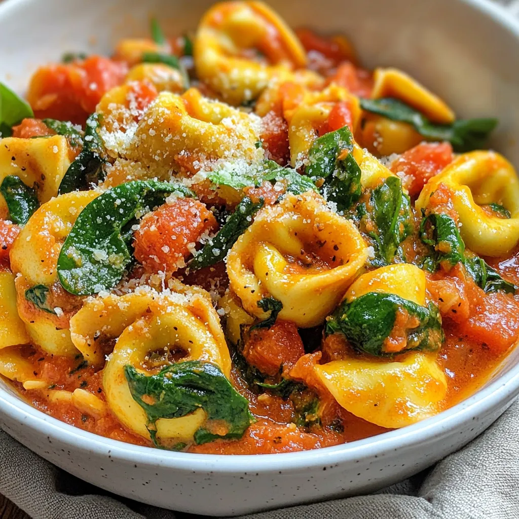 Creamy Tomato Tortellini Skillet Einfache und Schnelle Mahlzeit