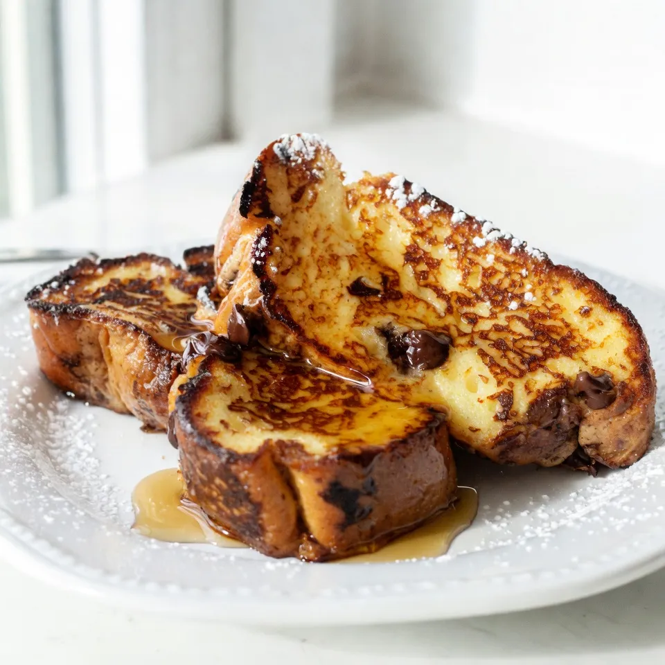 Schokoladenstückchen Brioche French Toast Rezept