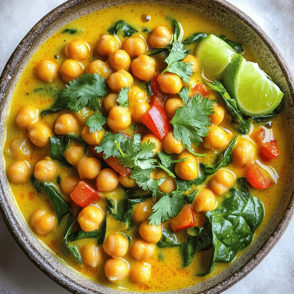 Kichererbsen-Curry in Kokosmilch Einfache Rezeptidee