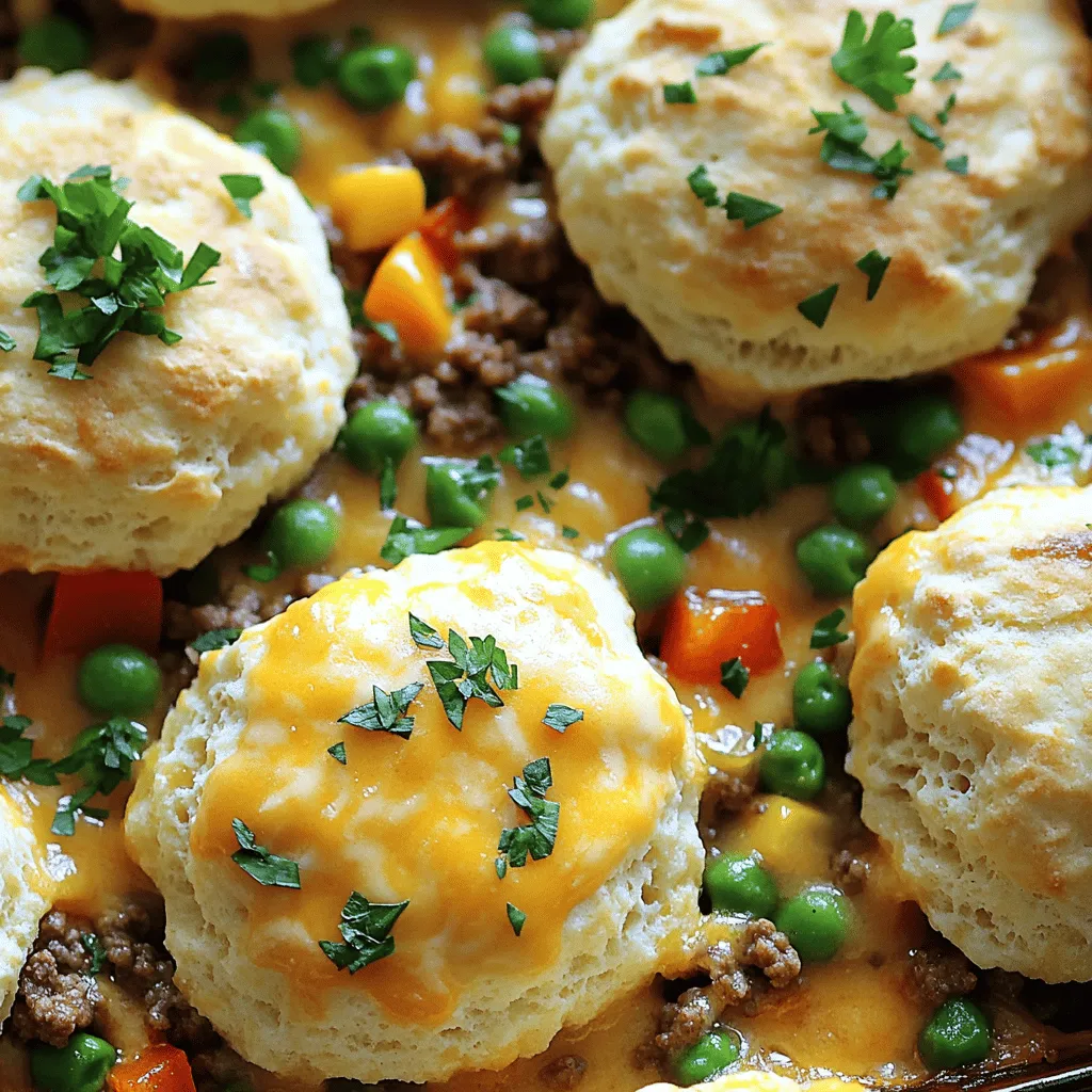 Cheddar Bay Hackfleisch-Cobbler Einfach und Lecker