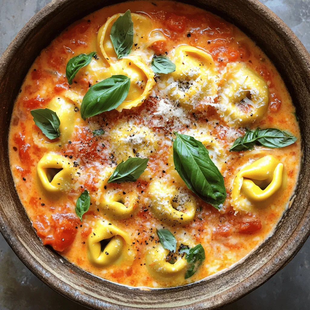 Cremige Tomaten-Basilikum-Tortellini Leckeres Rezept