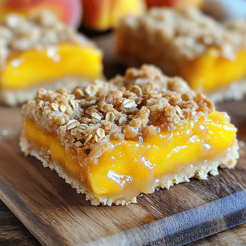 Pfirsich-Crumble-Riegel Lecker und Einfache Rezeptidee