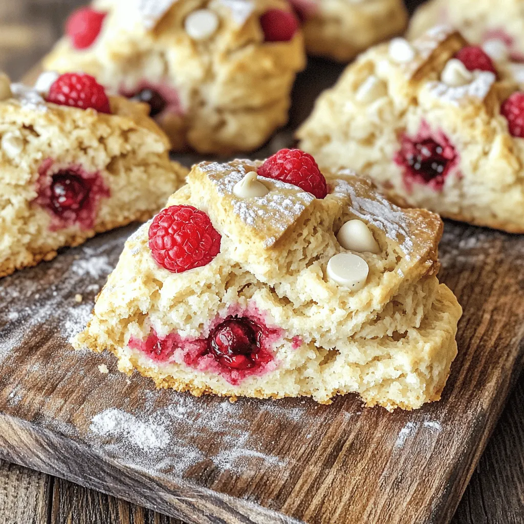 Himbeerweiße Schokoladenscones für jeden Anlass