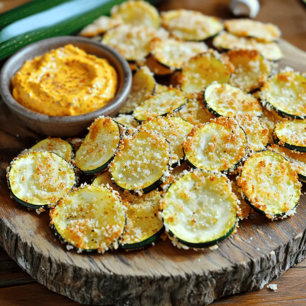 Baked Parmesan Zucchini Chips Knusprig und Lecker