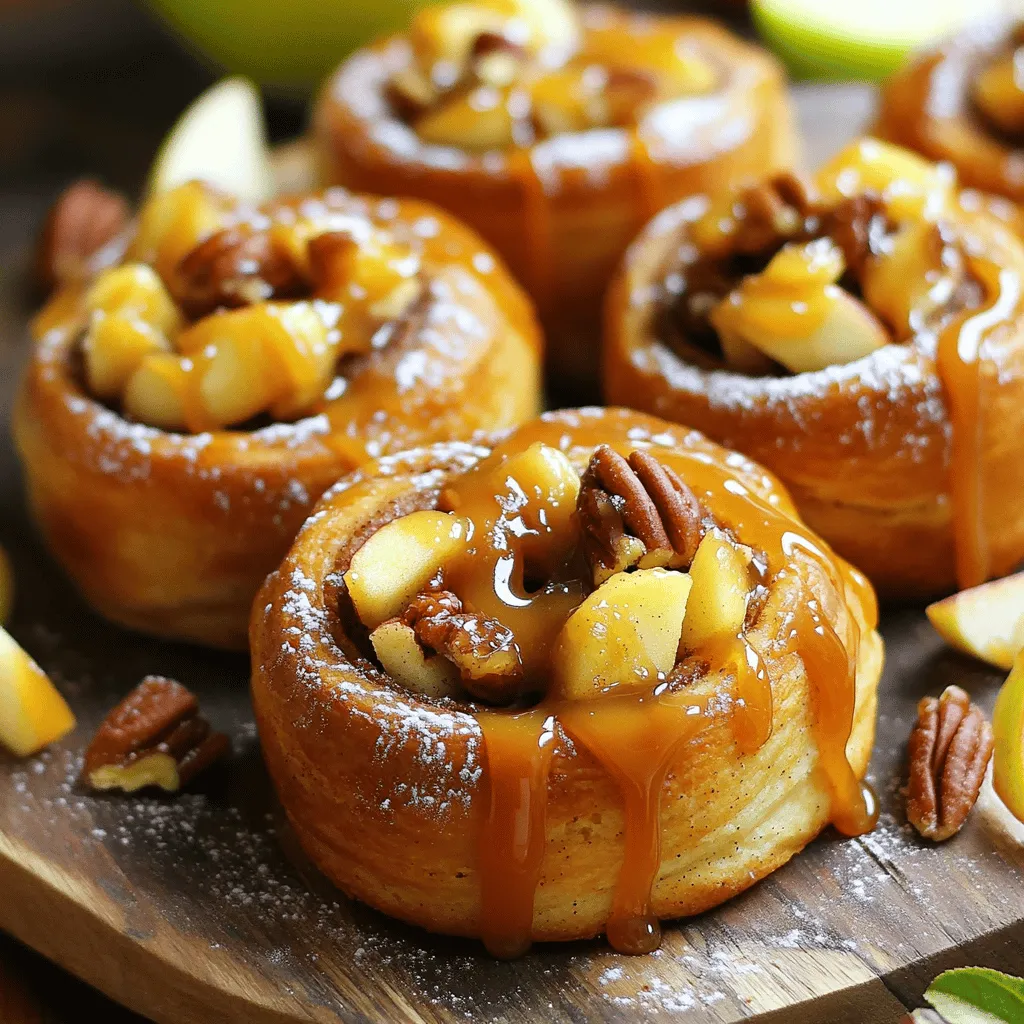 Karamell-Apfel-Zimtschnecken Einfaches Rezept genießen