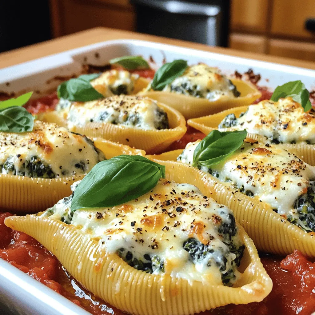 Spinach Ricotta Stuffed Shells Leckeres Rezept