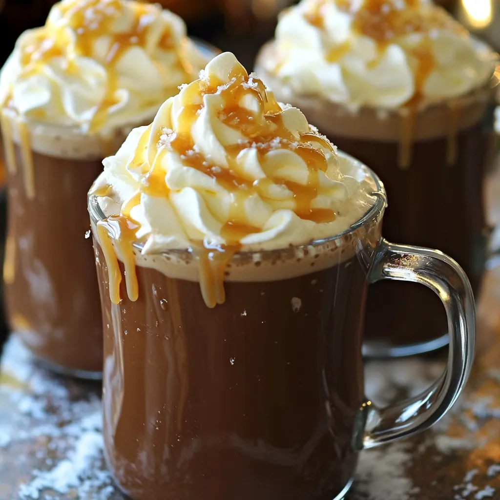 Gesalzene Karamell-Heißschokolade Genuss für Wintertage