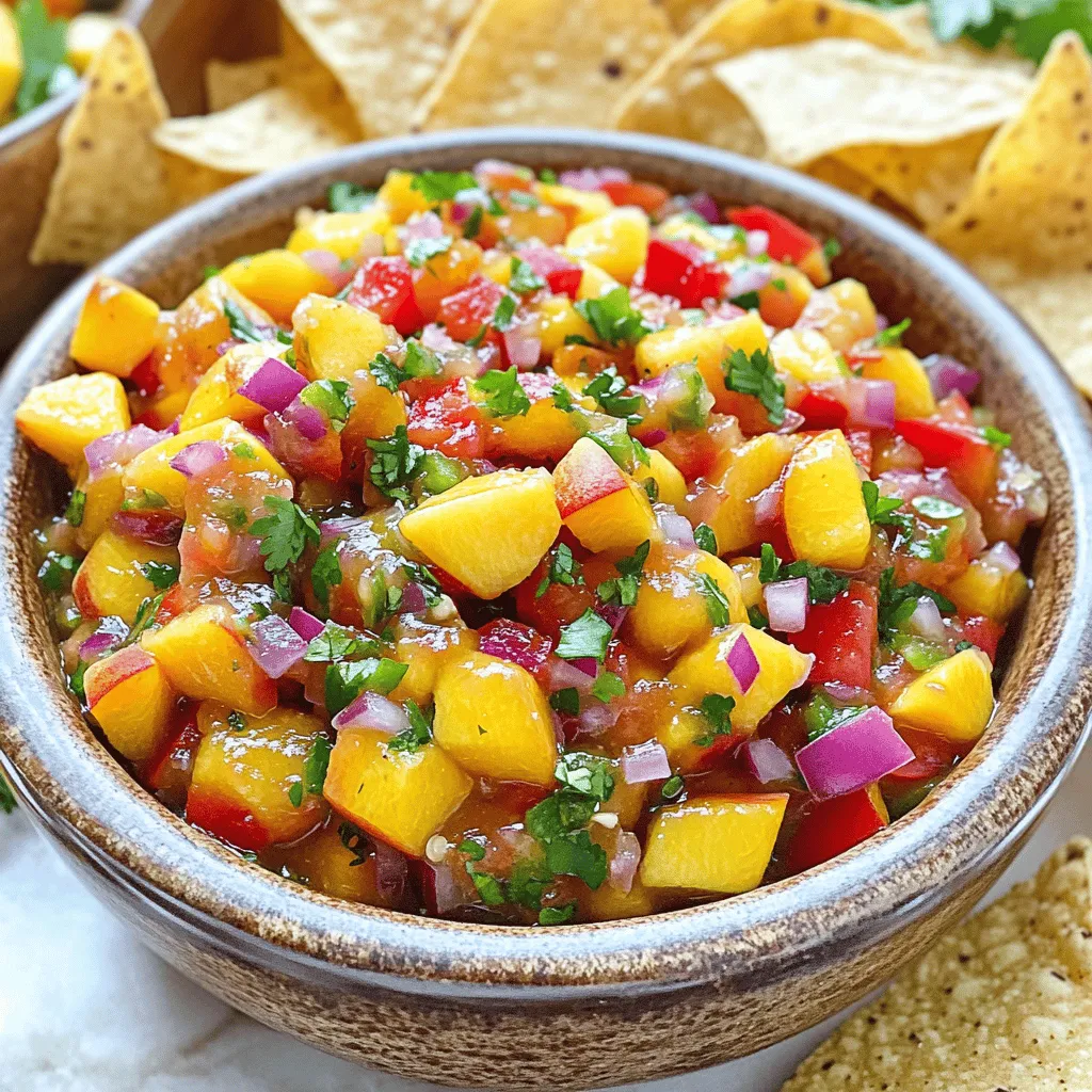 Frische Pfirsichsalsa Einfach und Lecker Rezept