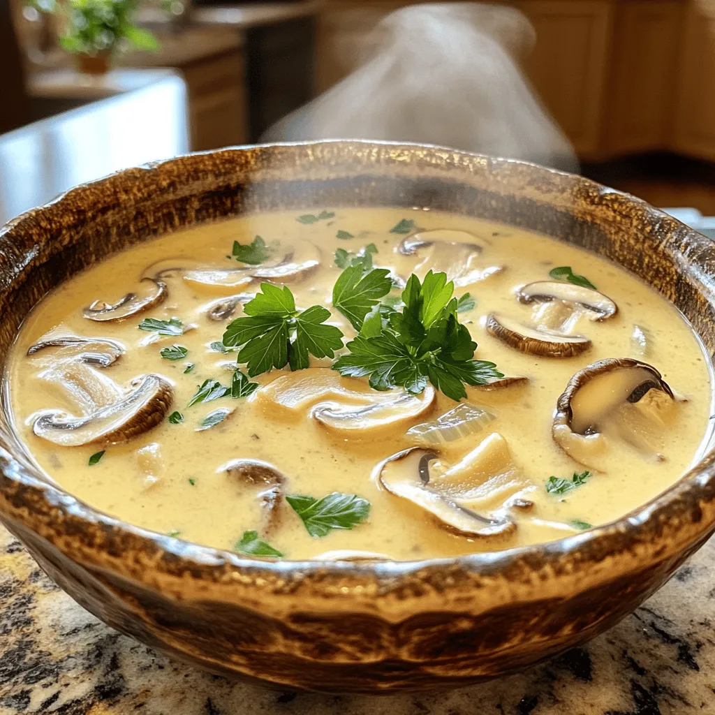 Cremige Champignon-Suppe Köstlich und Einfach