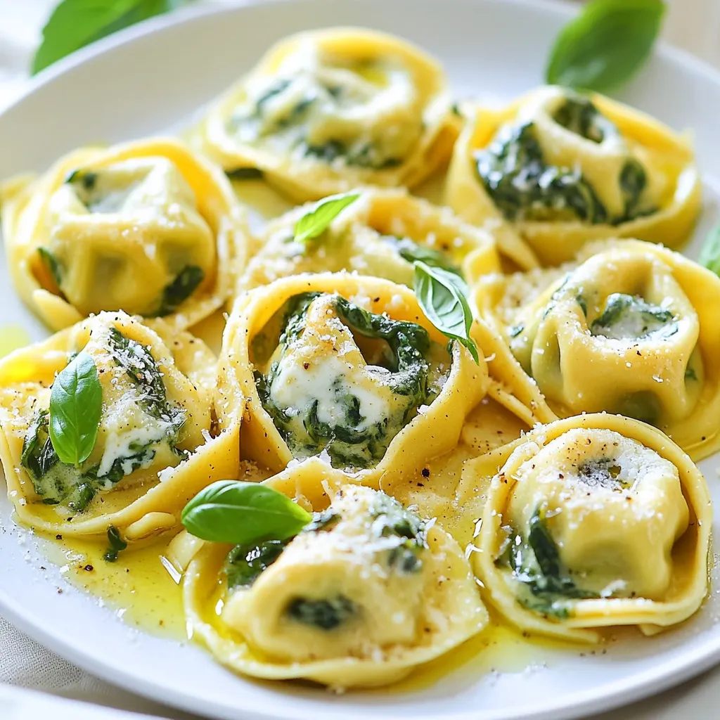Creamy Spinach Stuffed Tortellini Einfaches Rezept