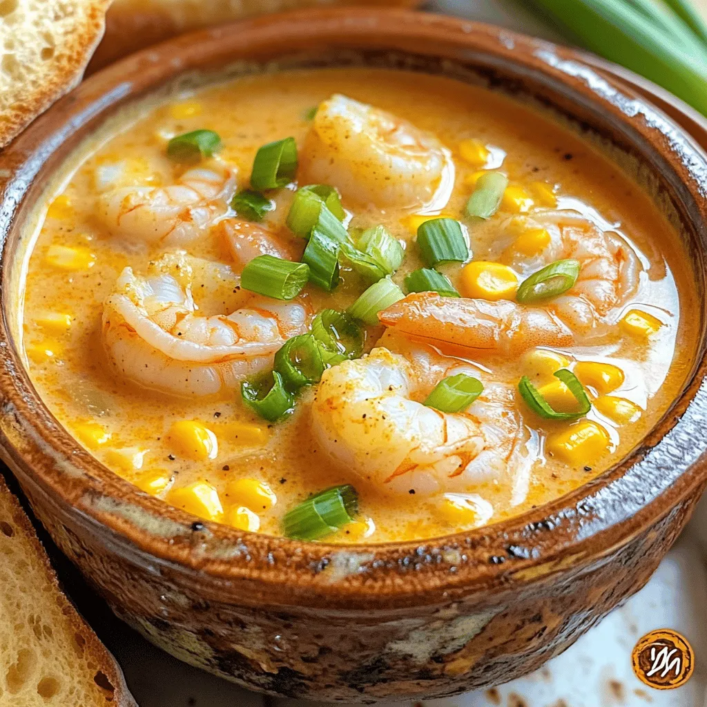 Cremige Cajun Garnelen-Suppe Einfaches Rezept