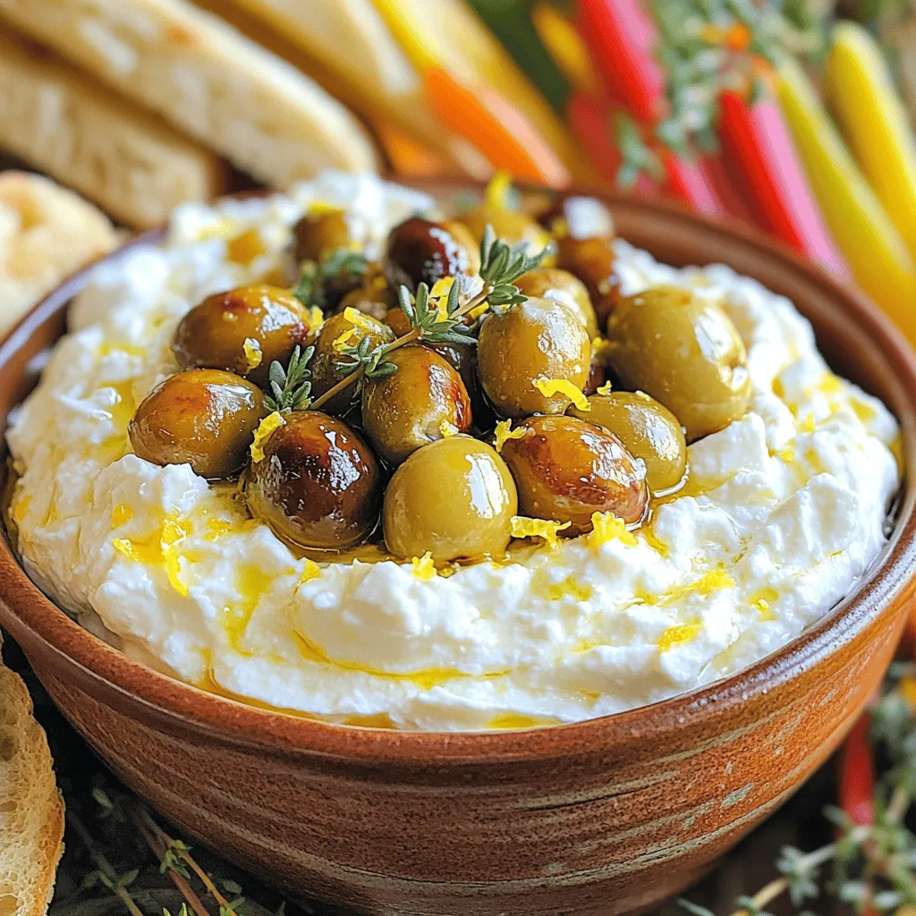 Whipped Feta &#038; Roasted Olives Dip Einfach Zubereiten