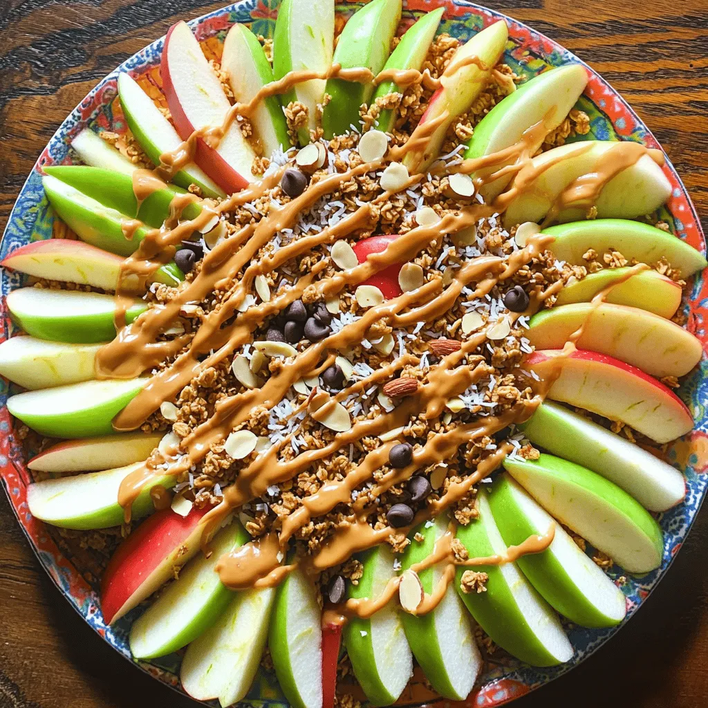 Peanut Butter Apple Nachos Einfach und Lecker Snack