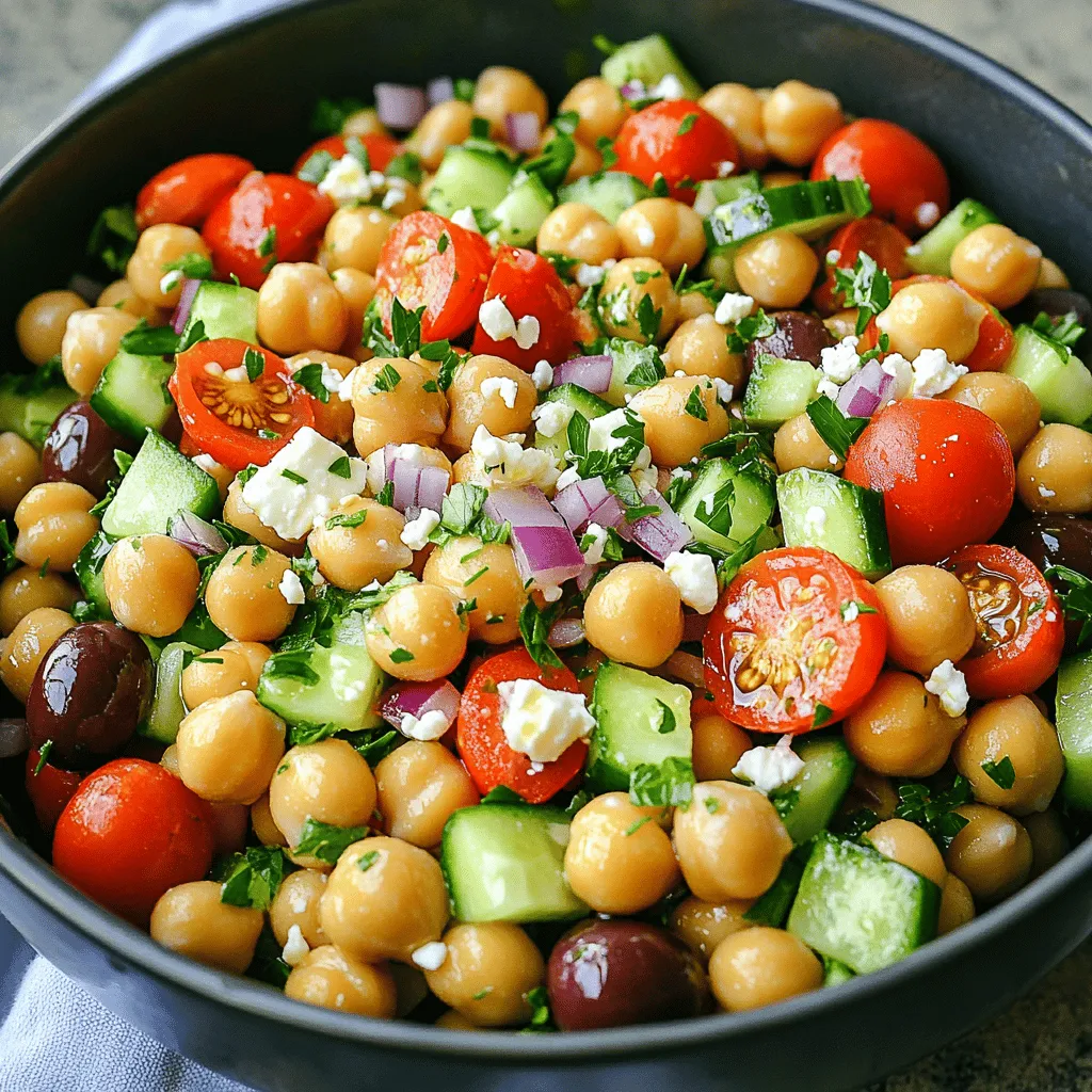 Griechischer Kichererbsensalat leicht und lecker