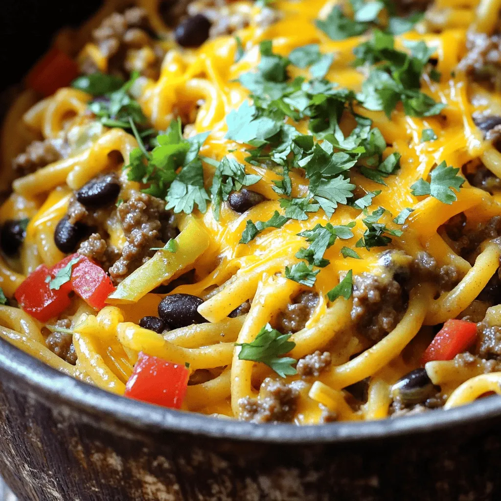 Einfach One Pot Taco Pasta Schnelle und Leckereien