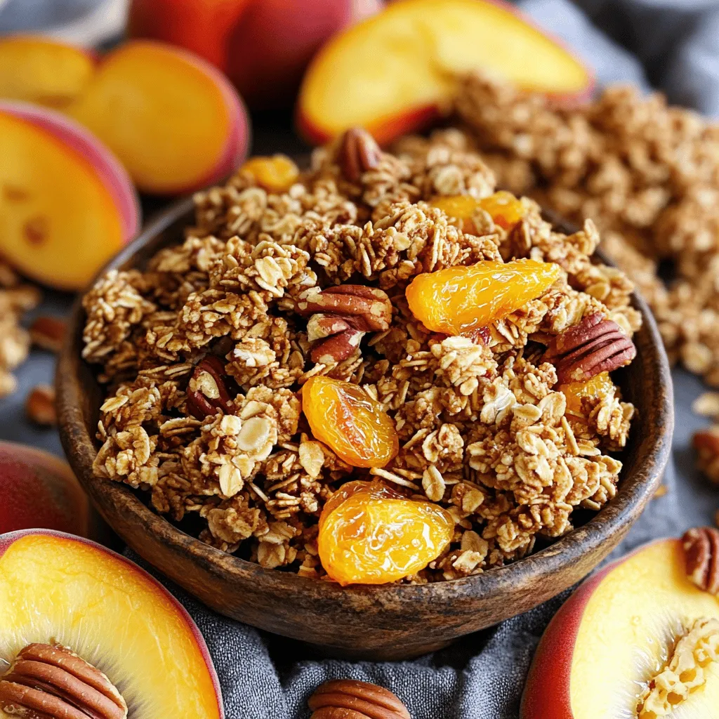 Peach and Pecan Granola Knusprig und Einfach Selbermachen