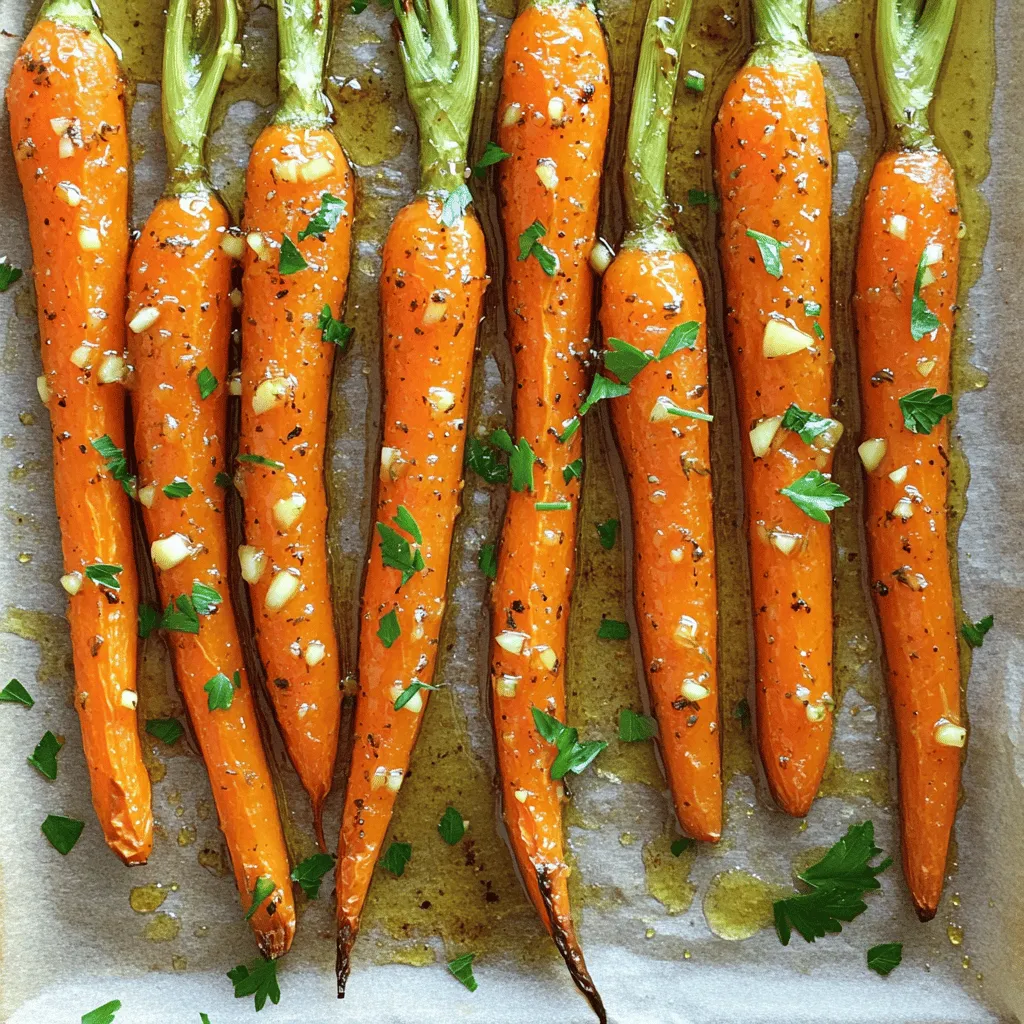 Honig Knoblauch Geröstete Karotten Einfache Anleitung