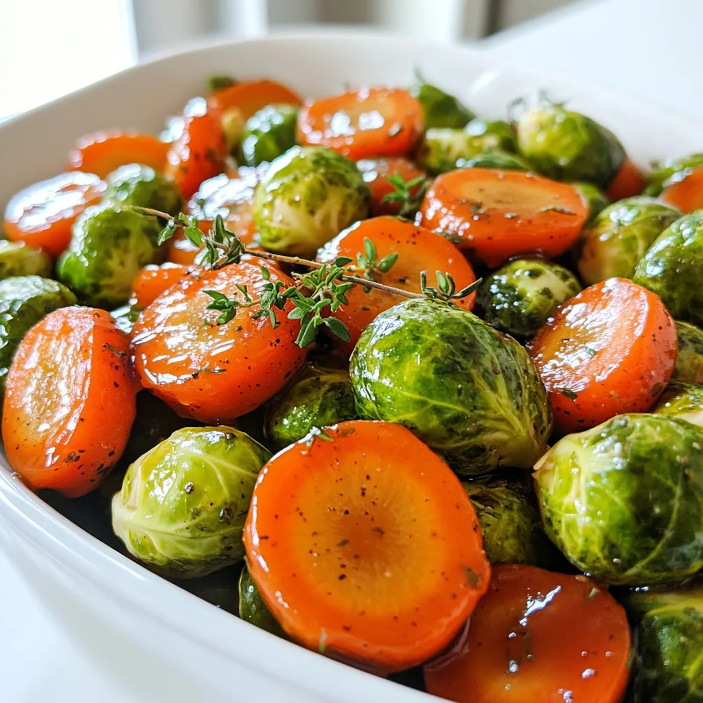 Maple Glazed Carrots &#038; Brussels Sprouts Rezeptidee