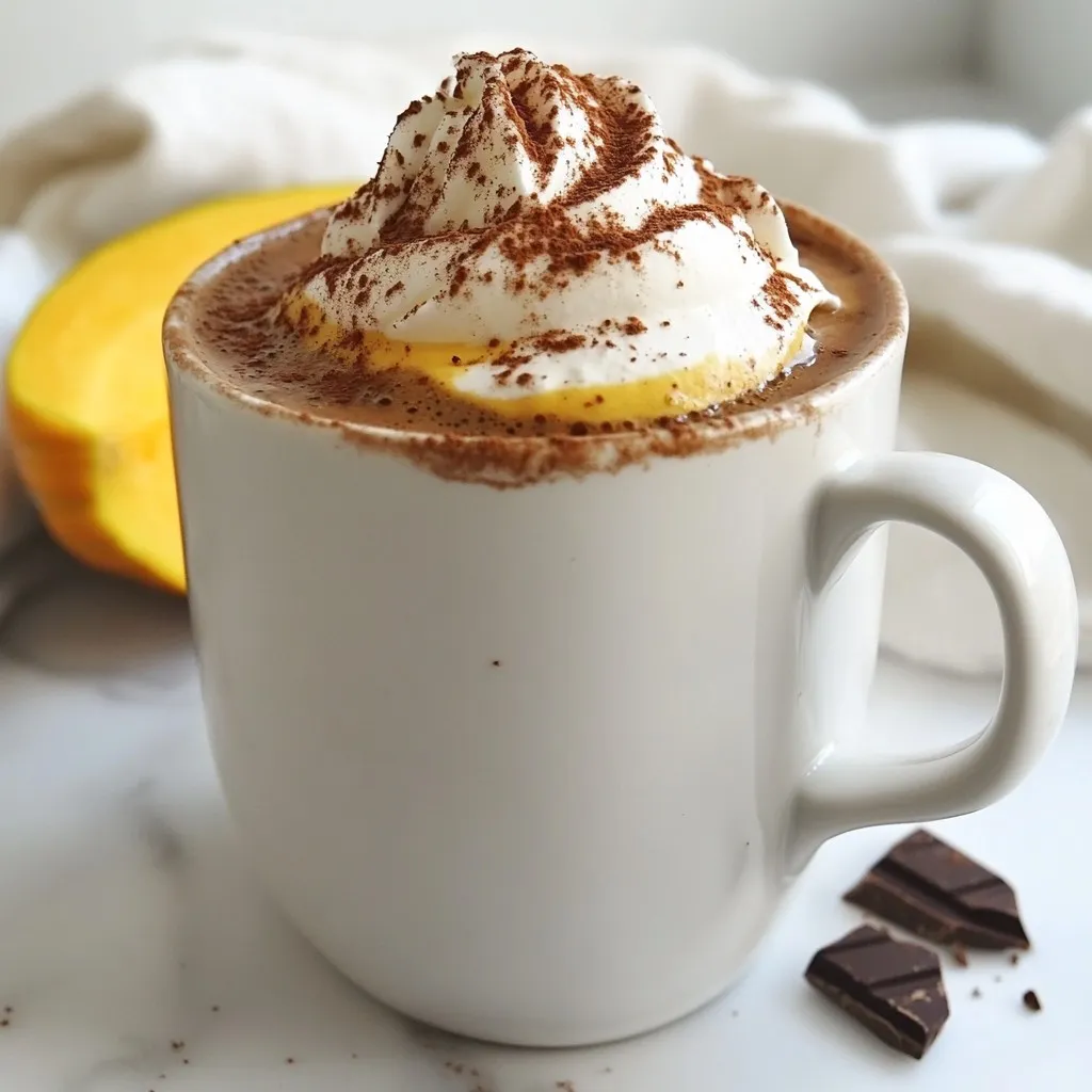 Kürbisgewürz heiße Schokolade Köstlicher Genuss