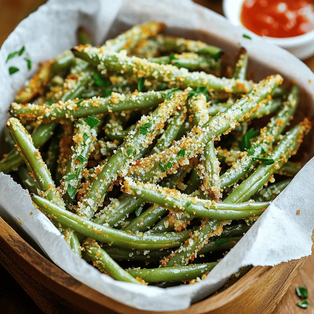 Air Fryer Garlic Parmesan Green Bean Fries Rezept
