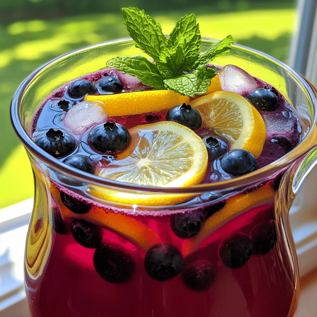 Blaubeer Ingwer Limonade Erfrischend und Gesund