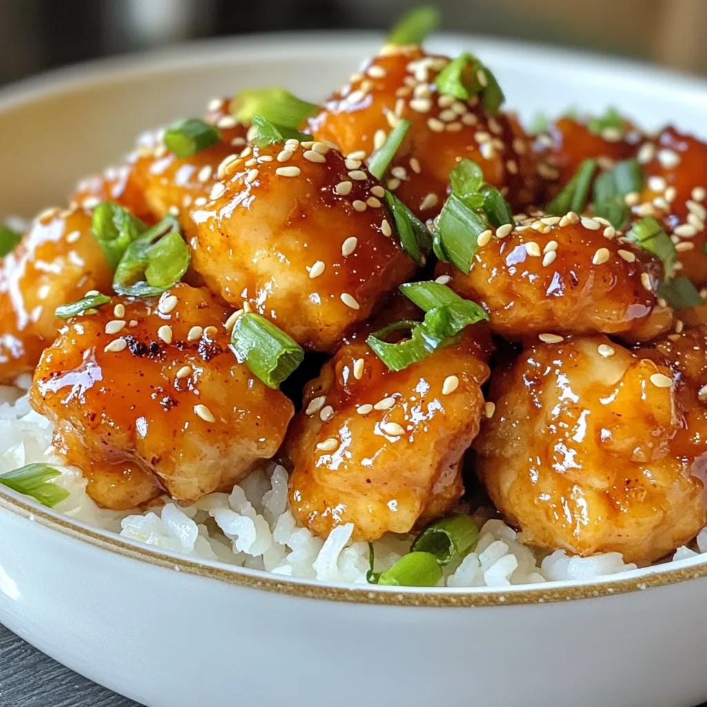 Spicy Honey Garlic Chicken Bites Lecker und Einfach