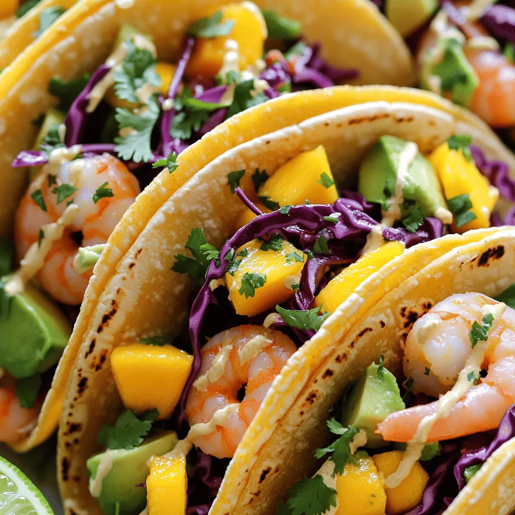 Spicy Mango Avocado Shrimp Tacos Genussvoll Zubereiten