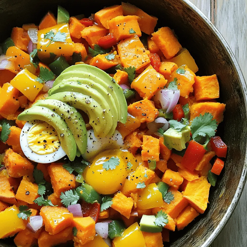 Süßkartoffel Frühstücks-Hash Nahrhaft und Lecker