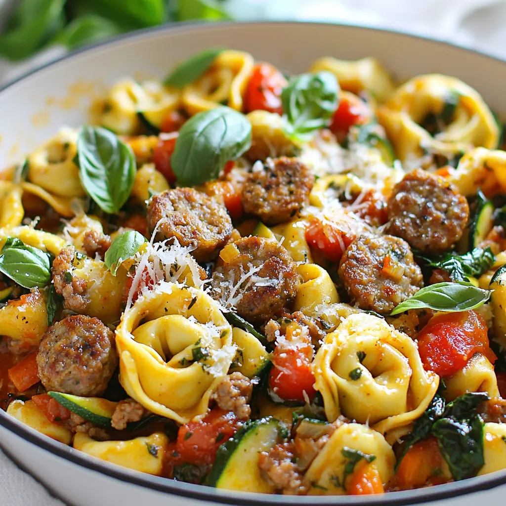 Italienische Wurst Tortellini Pfanne Einfach und Schnell