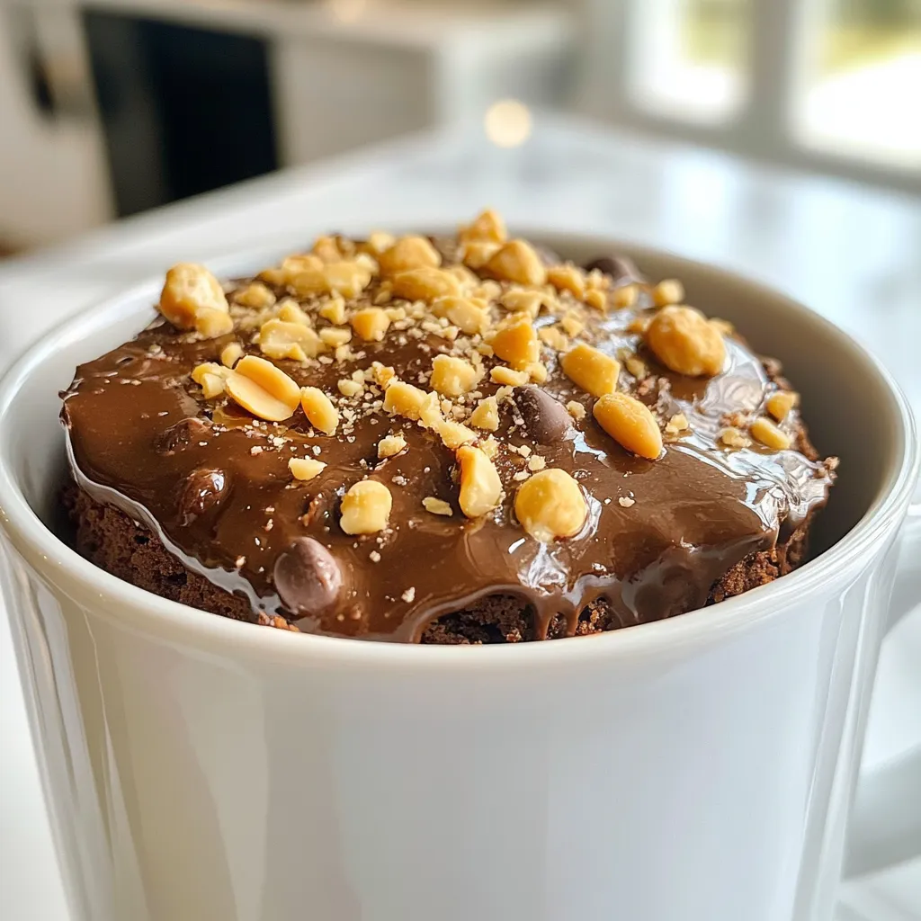 Schokoladen-Erdnussbutter-Tassenkuchen Schnelle Leckerei