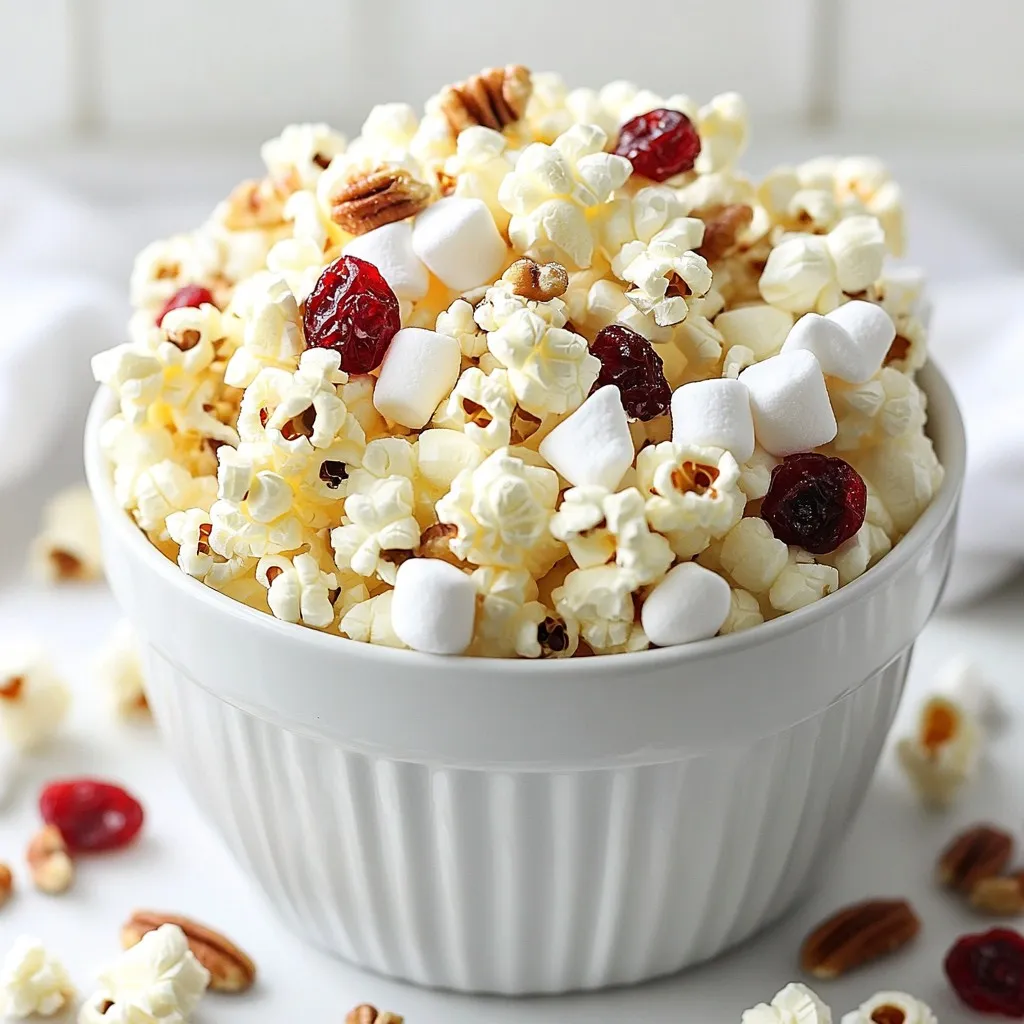 Cranberry White Chocolate Popcorn Leckere Snack-Idee