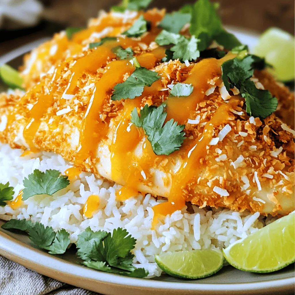 Kokosnuss-Hühnchen mit Aprikosensauce Einfache Zubereitung