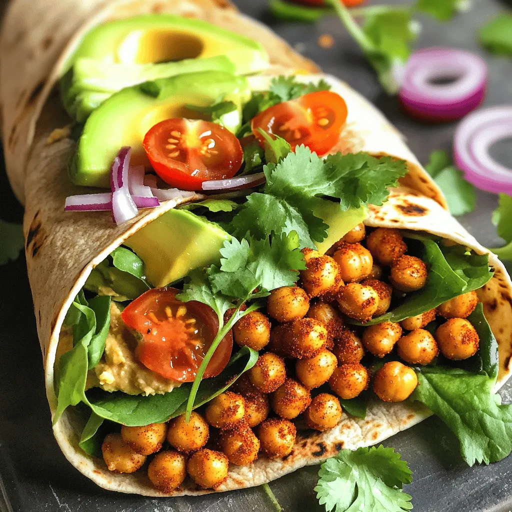 Spicy Roasted Chickpea Wraps Frisch Und Gesund Genießen