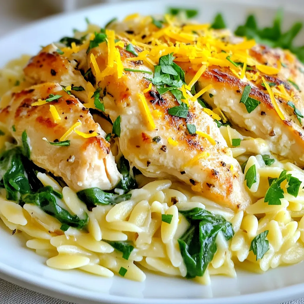 Lemon Parmesan Chicken Orzo Einfache und köstliche Mahlzeit