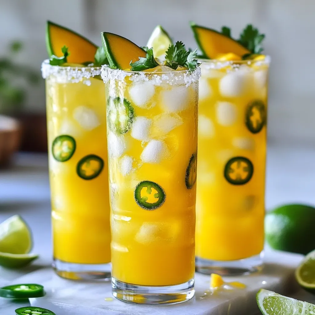 Mango Jalapeño Margarita Mocktail Zesty erfrischend