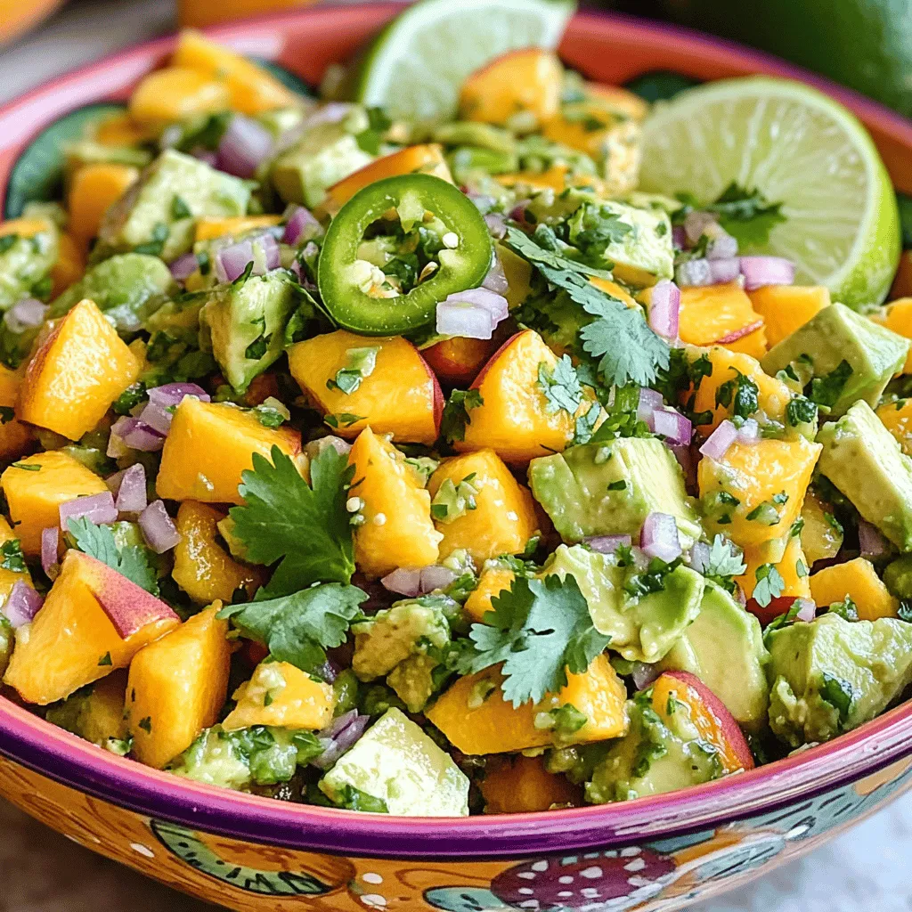 Pfirsich Avocado Salsa Frisch und Köstlich Genießen