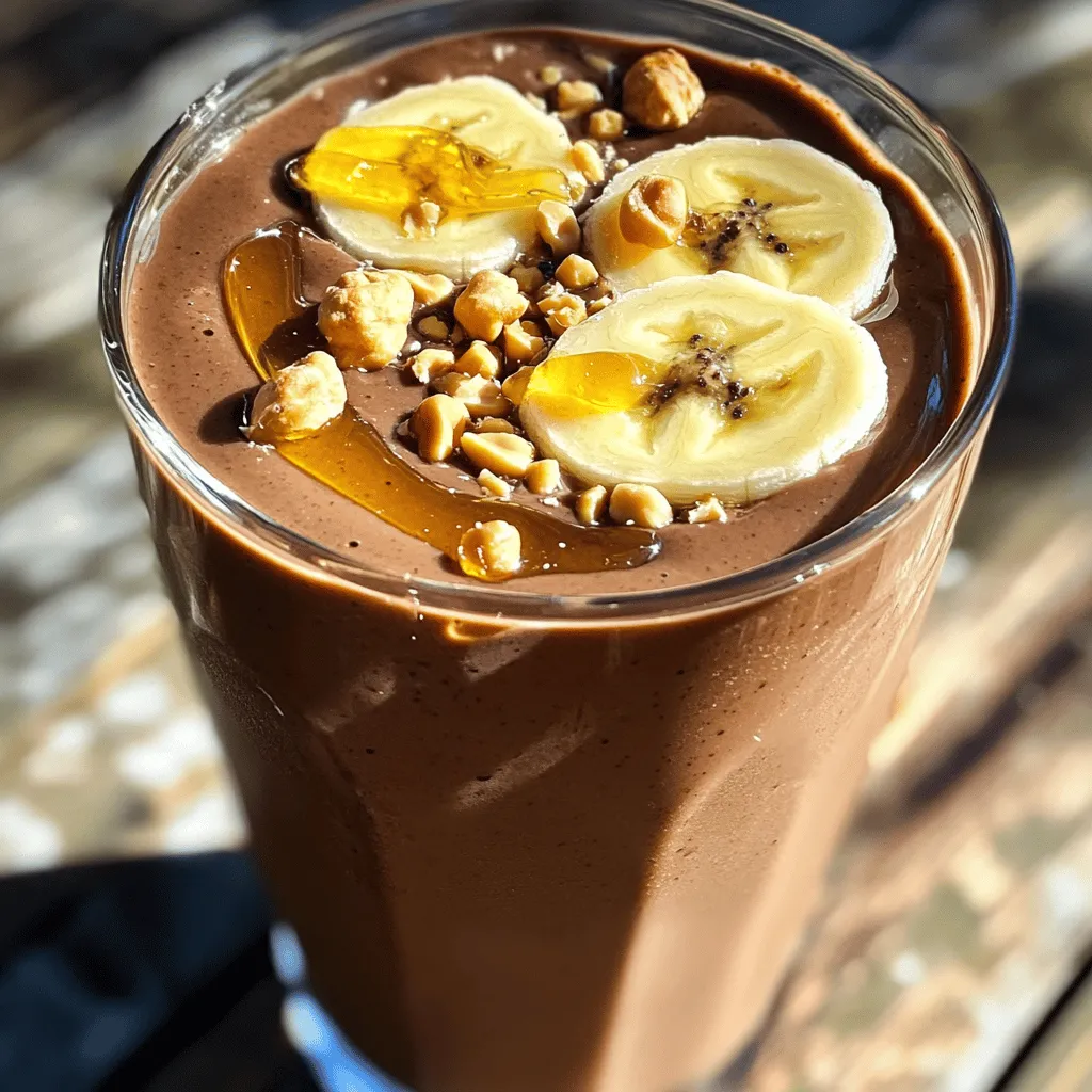 High-Protein Peanut Butter Cup Smoothie Rezept lecker