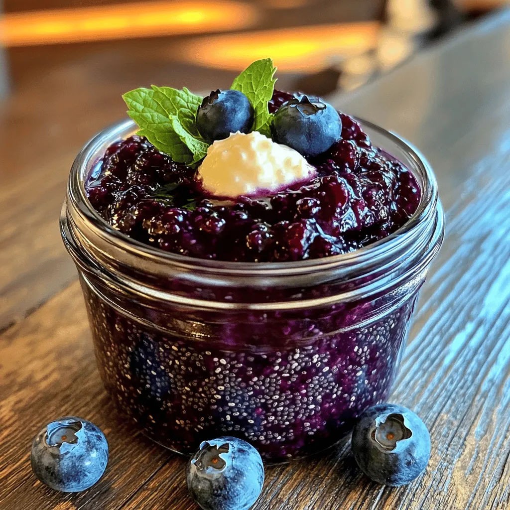 Blueberry Chia Seed Jam Einfache und Gesunde Marmelade
