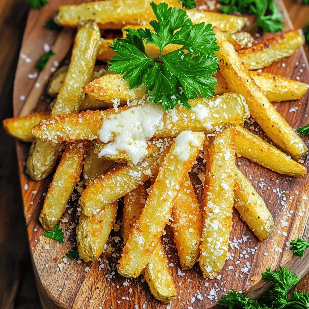 Knusprige Air Fryer Garlic Parmesan Fries zubereiten