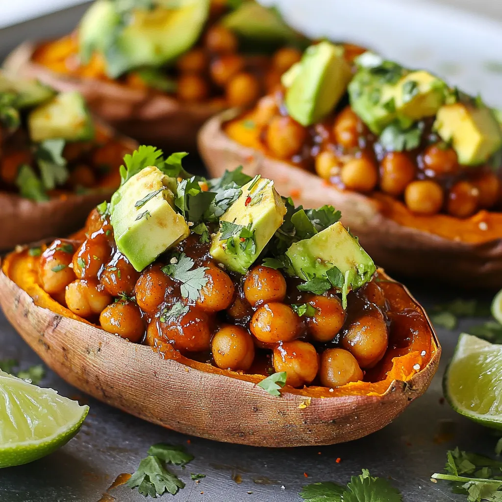 BBQ Chickpea Stuffed Sweet Potatoes Genussvoll Füllen
