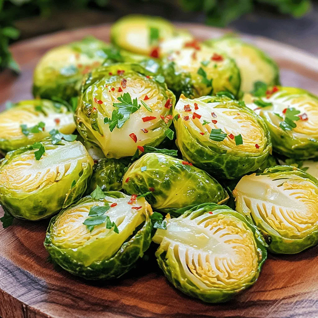 Knoblauchbutter Rosenkohl Köstliches Gemüsegericht