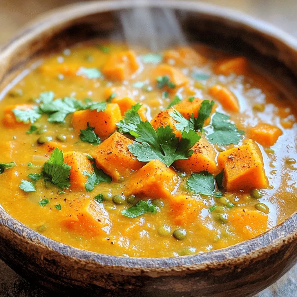 Süßkartoffel Linsen Suppe für gesunde Ernährung